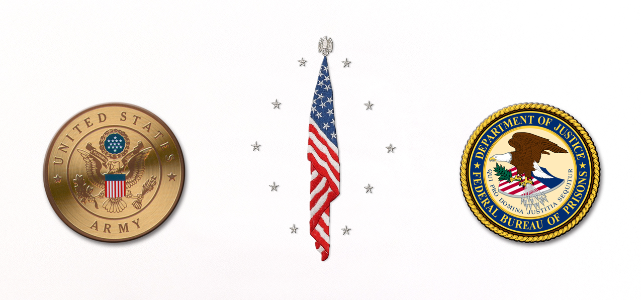 Flag at rest Army Fed Prison PROOF